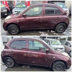 🉐H22 日産マーチ2WD AT 一時抹消　走行44,800㌔フルセグナビ スマートキーの画像