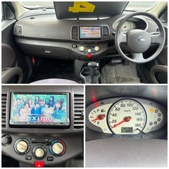 🉐H22 日産マーチ2WD AT 一時抹消　走行44,800㌔フルセグナビ スマートキーの画像