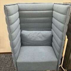 【2点あります】ハイビス ハイバックソファ 1人掛け パネル付き 1人用ブース 幅800×奥行670×高さ1240mm (座面高さ430mm)の画像