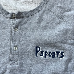 パパス　ラグランスリーブ　スウェット　グレーの画像