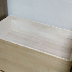 木製　キャスター付き　収納ケースの画像