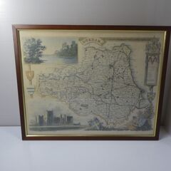 durhaｍ　ダラム　マップ　額装