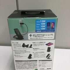 🍀【新品・未使用品】エレコム (ELECOM) ワイヤレス充電器 Qi認証 最大10W出力 スタンド 3コイル搭載 滑り止めパッド Type-C(入力ポート) C-Cケーブル付属 EPP規格対応「管理No2」の画像