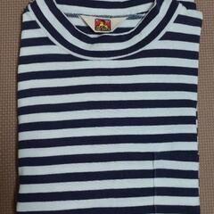 BEN DAVIS ストライプ ロンTシャツ 胸ポケット付