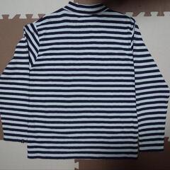 BEN DAVIS ストライプ ロンTシャツ 胸ポケット付の画像