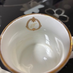コーヒーカップ 小皿 イニシャル T入り　セットの画像