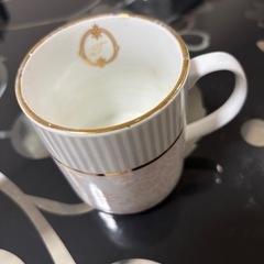コーヒーカップ 小皿 イニシャル T入り　セットの画像