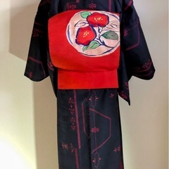 紬の開き名古屋帯　正絹　美品　　　　　　　　【現金支払い可】の画像