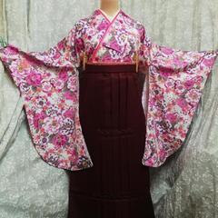 女子袴　 エンジ無地LL②　USED美品　の画像