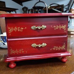 昭和レトロ ジュエリーボックス 小物入れ オルゴールの画像
