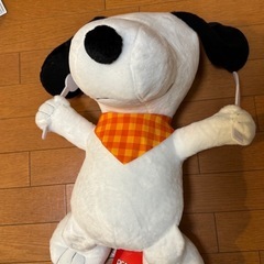 スヌーピー　スーパーラージぬいぐるみ〜あさごはん〜大きなぬいぐるみの画像