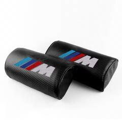 【着払い可能】 2個セット BMW M Performance Mパフォーマンス Mスポーツ カーボンファイバー ネックパッド ヘッドレスト ピロー クッションの画像