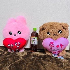 チェゴシム　ハート付きBIGぬいぐるみ　2個せっ