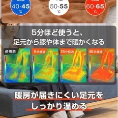 <未使用>電気足温器 フットウォーマー 足入れタイプ 足温器 USB給電の画像