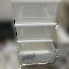 キャスター付き押入れ収納ケース FD(3段1列)の画像