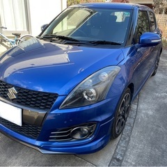 スズキ スイフトスポーツ ZC32S CVT 青 走行距離8.6万km カスタム多数 お得（多摩陸運局管轄なら名変します）の画像