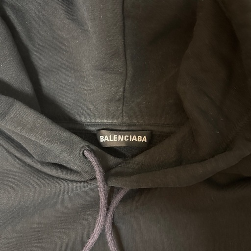 BALENCIAGA BACK LOGO HOODIE パーカー 黒