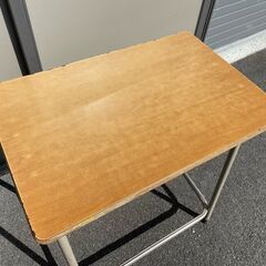 【那須町役場】学習机4号　物置　作業台　テーブル　勉強机　昭和レトロ【管理番号080】の画像