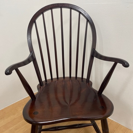 中古家具 椅子 ウィンザーチェア レトロ 木製 松本家具 1人掛け 松本