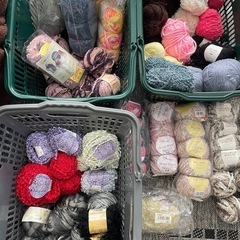 未使用毛糸素材色々100個以上セットユザワヤ等の画像