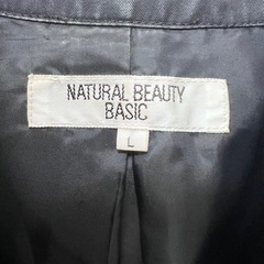 NATURAL BEAUTY BASIC ネイビー トレンチコート Lサイズの画像