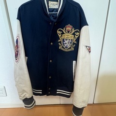 スタジアムジャンパー 袖 皮革