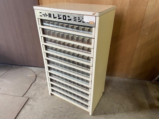 ミシン糸ケース　ケースのみ　木製　レトロ　レジロン　収納棚　長期保管品