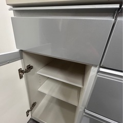 ニトリ キッチンカウンター キュリー２（120cm）グレーの画像