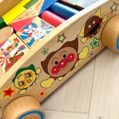 アンパンマン 積み木カートの画像