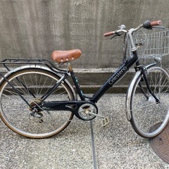【引取限定】自転車／シティサイクル／ママチャリ Cyma(サイマ) Celestino(セレスティーノ) ブラックブルー【中古】の画像