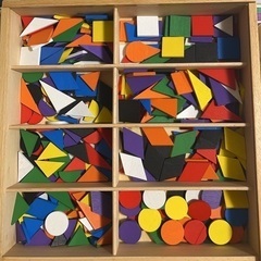 木製幾何学パズルピースセット