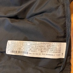 ZARA フード付きダウンベスト M 黒の画像