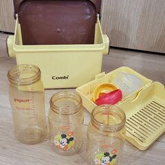 Combi◇哺乳瓶消毒ケース◇ミッキー◇ディズニー◇PIGEON...