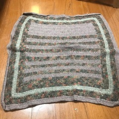 手編み膝掛けの画像