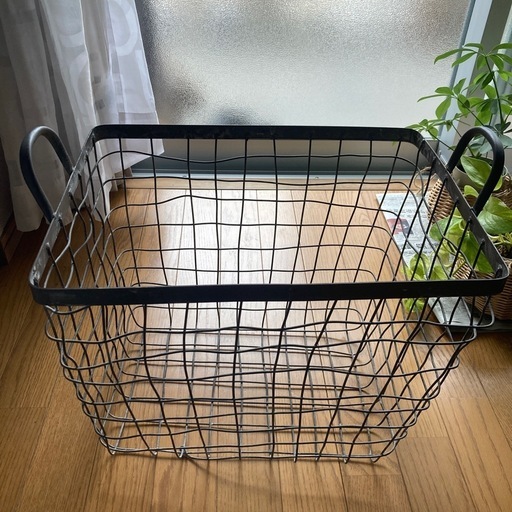 アンティーク　ワイヤーバスケット