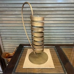 中古　傘立て　アンブレラスタンド　 モダン 　アイアン　サークル　筒形　スパイラル　螺旋の画像