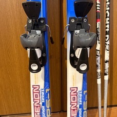  ジュニア スキー SWALLOW スワロー 130cm ストック スキーケースセット の画像