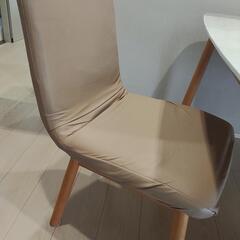 ダイニングテーブルと椅子２脚セットカバー付の画像