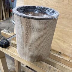 木製ごみ箱　高さ30cm　直径26cm　円柱型　工作の画像