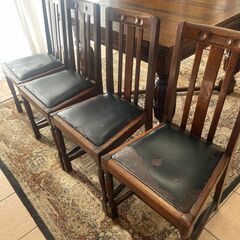 ロイズアンティークのダイニングテーブル＆チェアのセットの画像