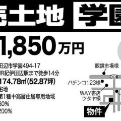 田辺市学園　売土地 − 和歌山県