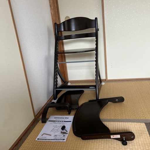 大和屋 すくすくチェア ダークブラウン ベビーチェア ハイチェア 食事机