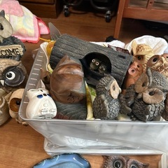 フクロウ置物の画像