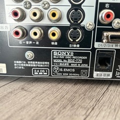 ソニー製DVDデッキ(Blu-ray)の画像