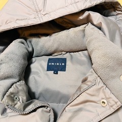 UNIQLOユニクロ　men'sダウンコートＬサイズ🩶グレーの画像