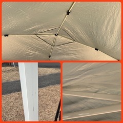 ワンタッチタープテント 3m×3m 頑丈 スチール テント タープ 300 3.0mの画像