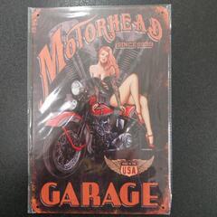 🔶モーターヘッドSexyガレージ　ブリキ看板20cm×30cmの画像