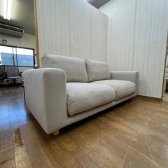 激安販売!! ☆ソフトな座り心地☆ MUJI 無印良品 3人掛けソファ カウチソファ 布製 の画像