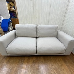 激安販売!! ☆ソフトな座り心地☆ MUJI 無印良品 3人掛けソファ カウチソファ 布製 の画像