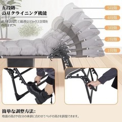 折り畳みベッド 簡易ベッド キャンプベッド マットレス付き コンパクトの画像
